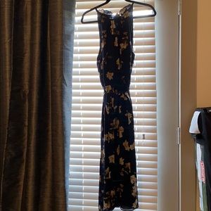 NWT Rachel Roy maxi navy floral with POCKETS SZ12
